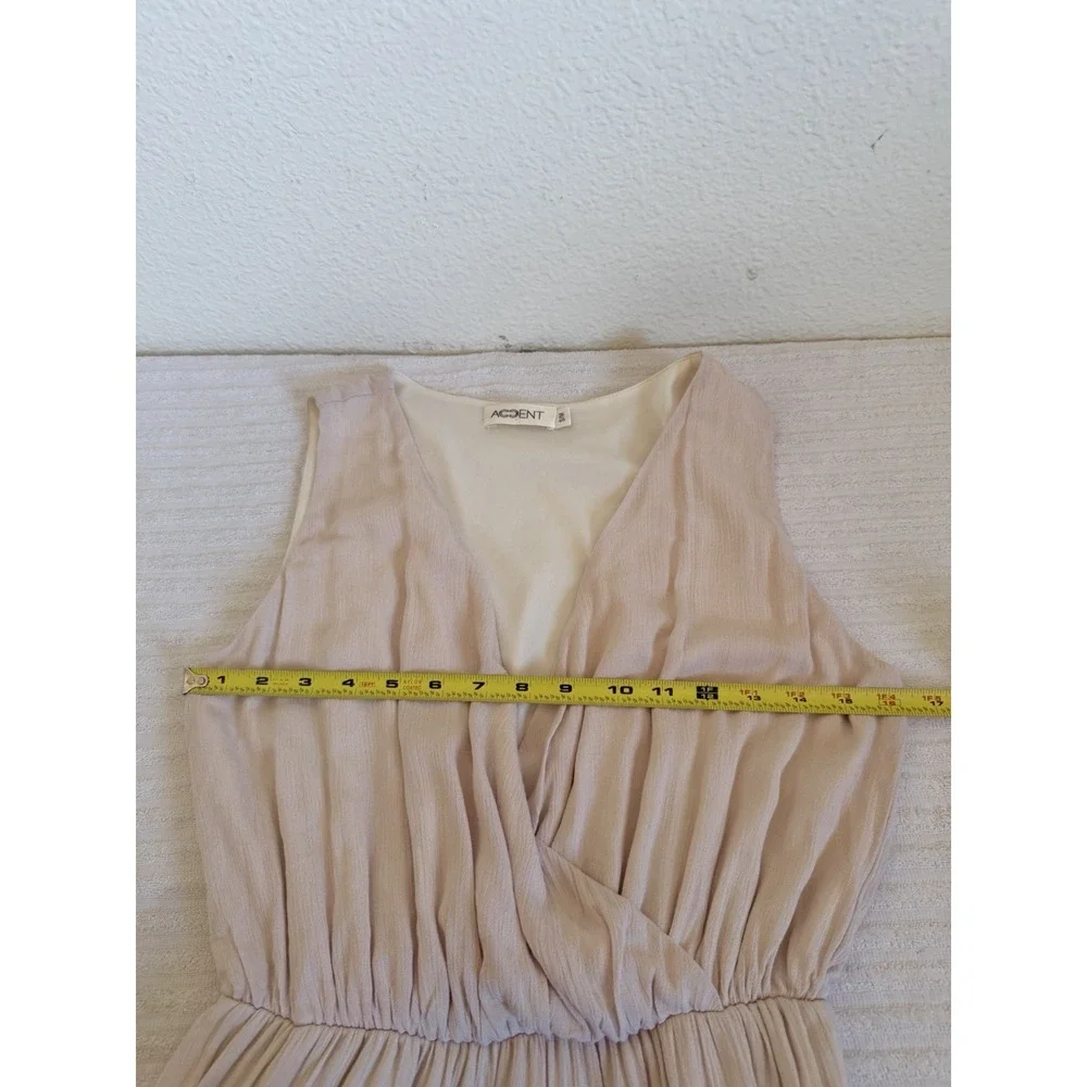 Accent Maxi Dress S/M Colorblock Pink Tan Black Sleeveless‎ Boho